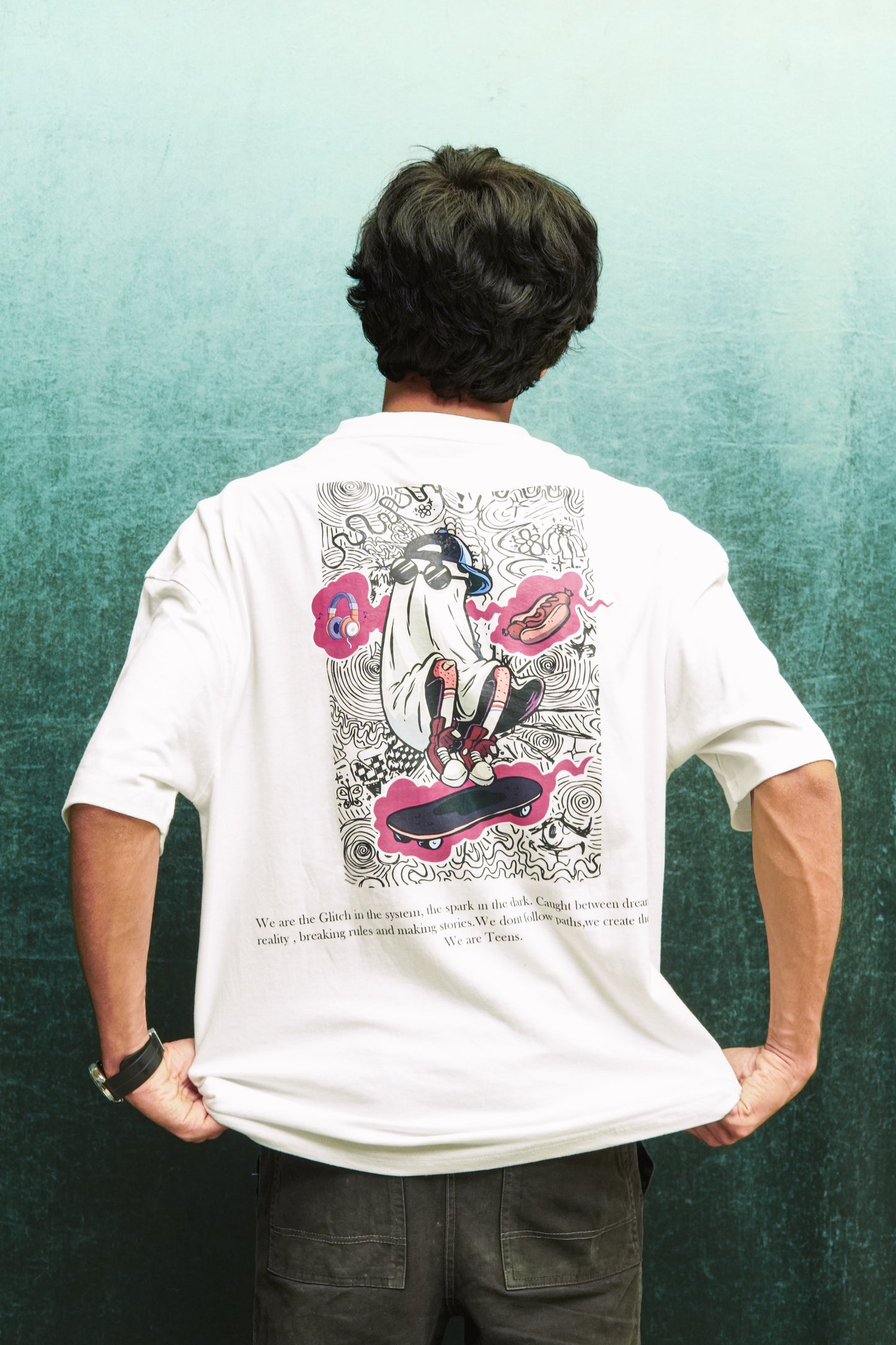 White-1 Baggy Tee
